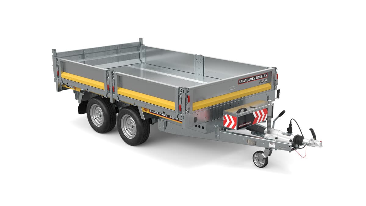 PKW Anhänger Fabrikat Brian James Typ Cargo Tipper 310x160 2,7 t 2 Achser mit E Pumpe, Pendelklappe